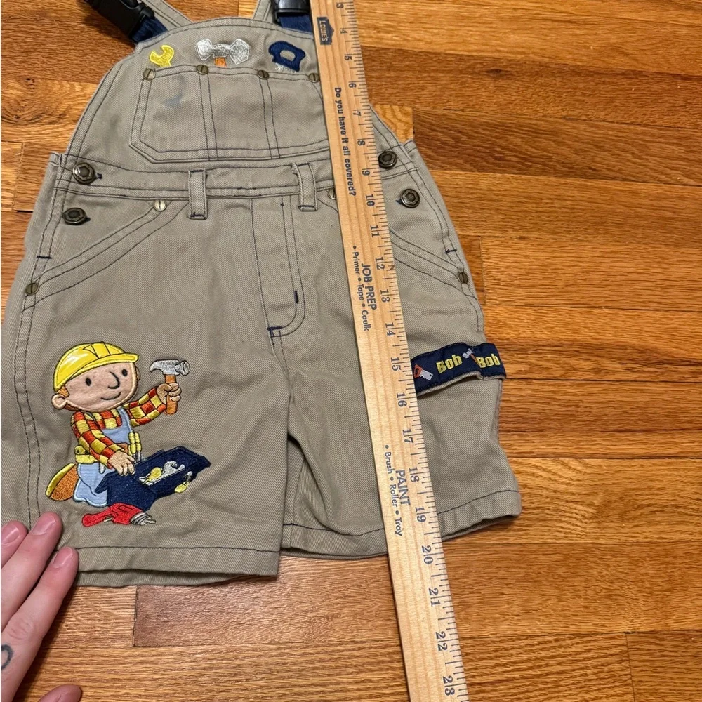 Vintage Boh The Builder Toddler 2T Kids Cartoon Character Overalls Shortalls